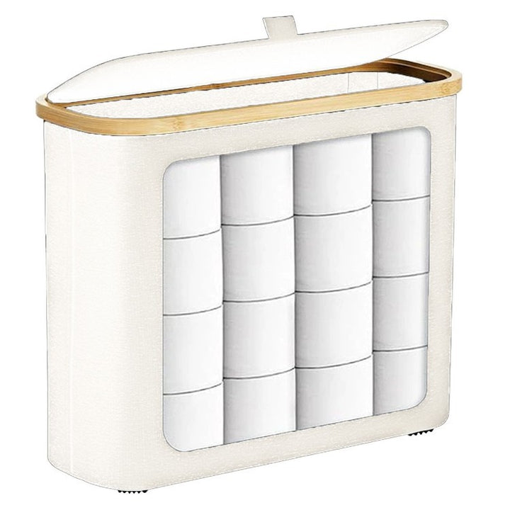 Multifunctional laundry storage box with bamboo lid Bowlift