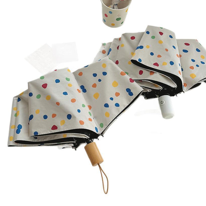Women Multi-Purpose Foldable Shoulder Bag with Colorful Polka Dot Pattern Bowlift