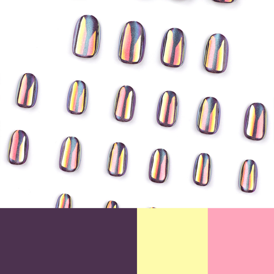 Artful Nail Art with Shimmering Finish Bowlift