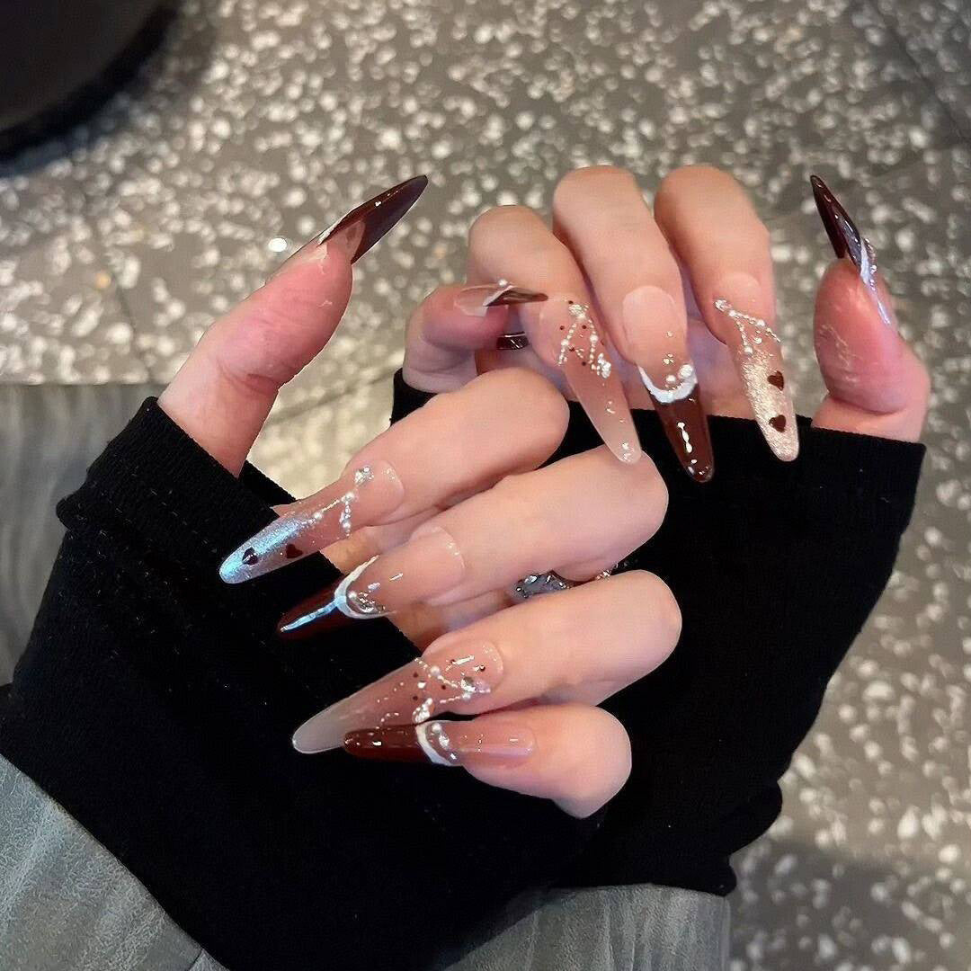 Crystal-Embellished Press-On Nail Extensions Bowlift