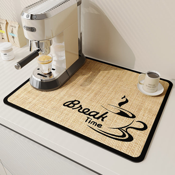Coffee-Themed Kitchen Mat Bowlift