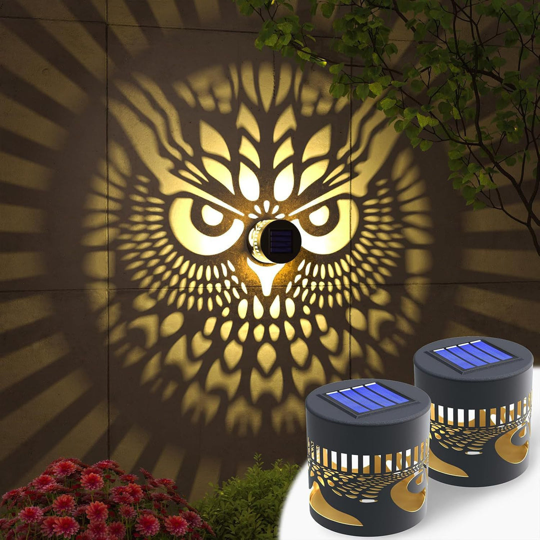 Decorative Solar RGB Mandala Projection Wall And Stake Garden Light Bowlift