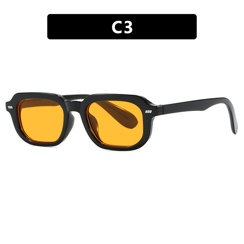 Women’s square sunglasses with high-gloss transparent frame and polarized lenses Bowlift