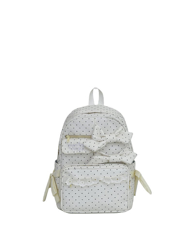 Adorable Polka Dot Bow School Backpack Bowlift