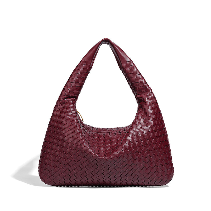 Woven Leather Hobo Bag Bowlift