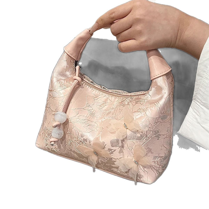 Floral Embellished Hobo Bag Bowlift