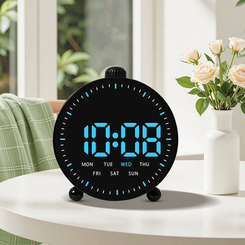Digital desk clock with LED display and date Bowlift