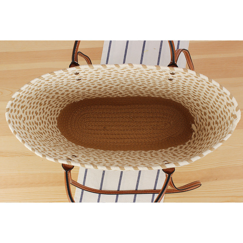 Spacious Shopping Bag Made from Handwoven Natural Material Bowlift