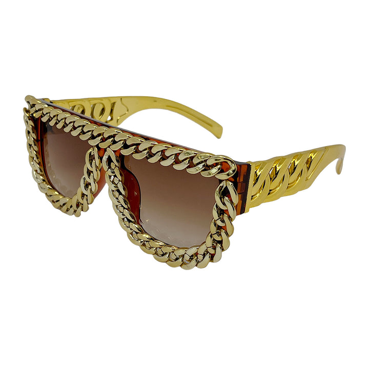 Women's sunglasses with eye-catching chain frame Bowlift