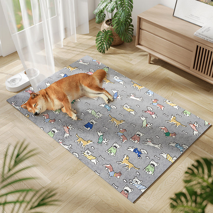 Durable Pet-Themed Comfort Mat Bowlift