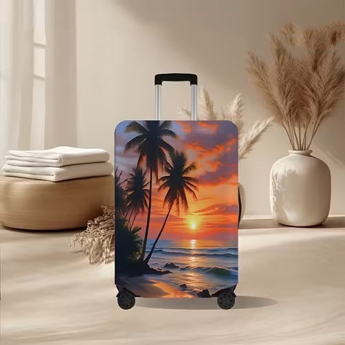 Unisex nan elastic suitcase cover with volcanic lava marble design, stretch protective cover for trolley Bowlift