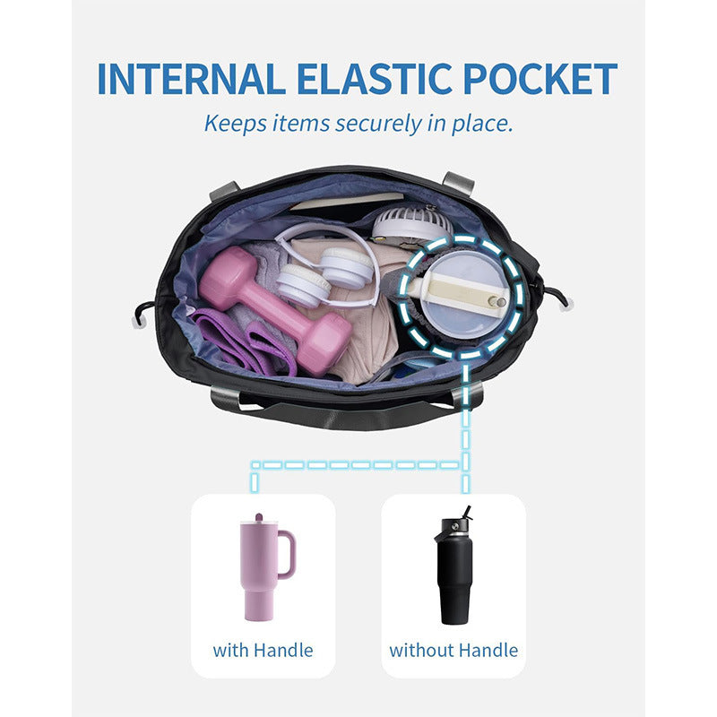 Versatile sports bag with separate yoga mat carrying compartment Bowlift