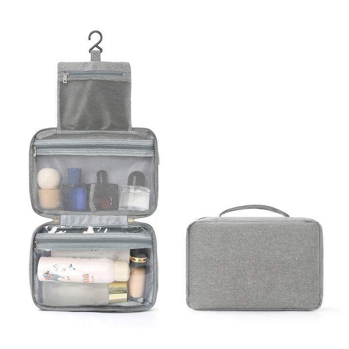Travel toiletry bag with hooks and multiple compartments Bowlift