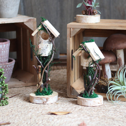 Decorative Birdhouse made of Wood Bowlift