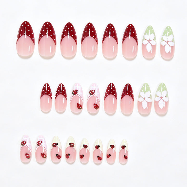 Creative Floral Themed Press-On Nail Art Kit Bowlift
