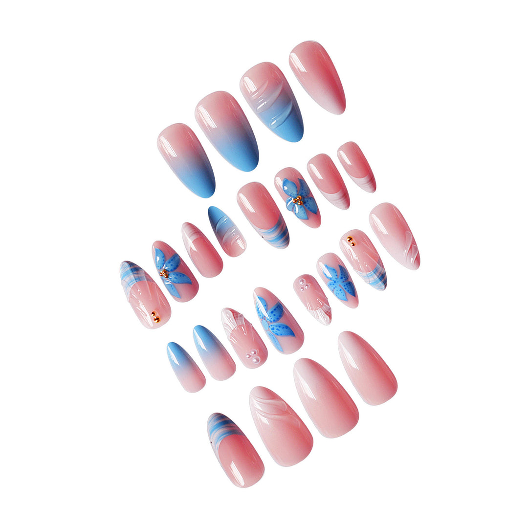 Artistic Butterfly-Inspired Press-On Nail Set Bowlift