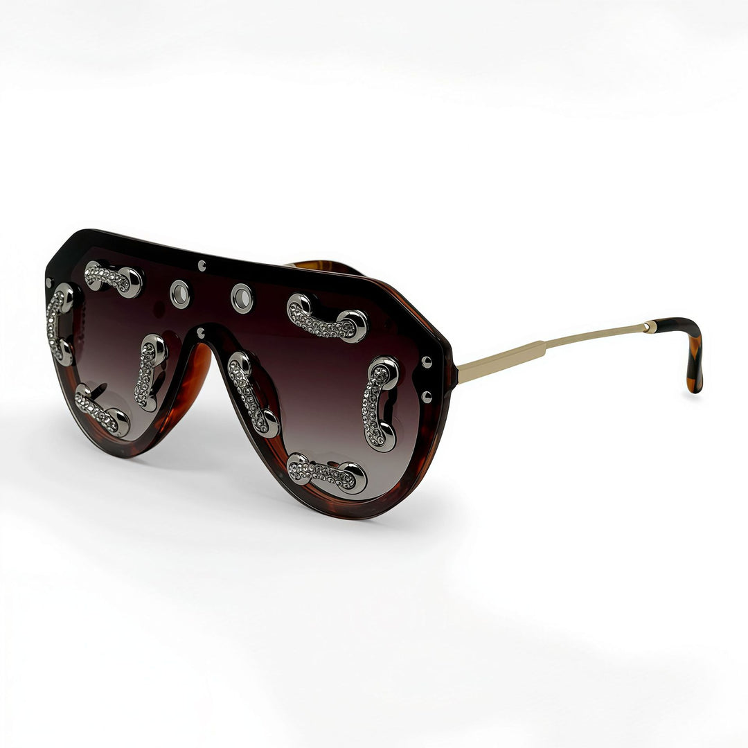 Women's extravagant designer sunglasses with sparkling accents Bowlift