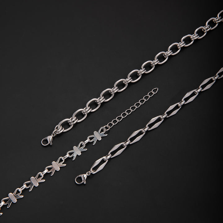 Elegant Geometric Link Bracelet Bowlift
