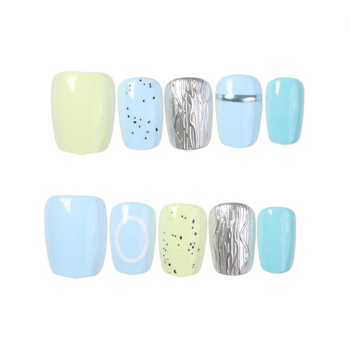 Creative Geometric Press-On Nail Art Bowlift