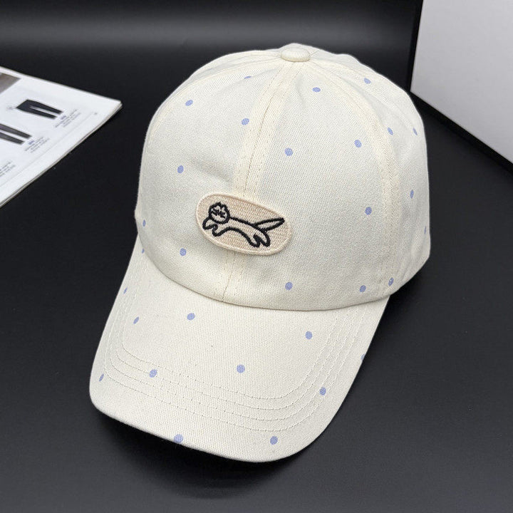 Women's Polka Dot Embroidered Baseball Cap Bowlift