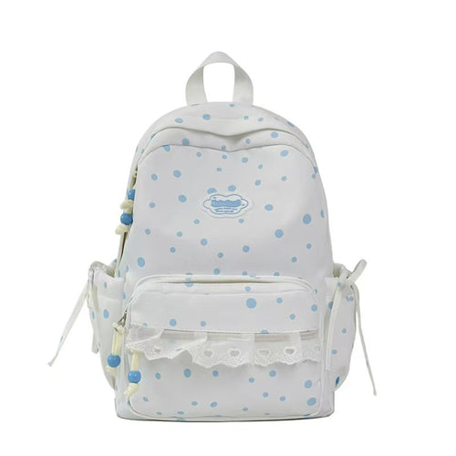 Adorable Polka Dot Design Backpack Bowlift