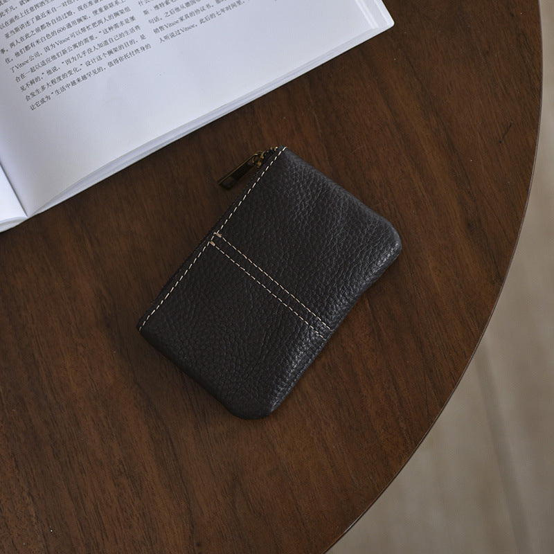 Textured Leather Card Holder Bowlift