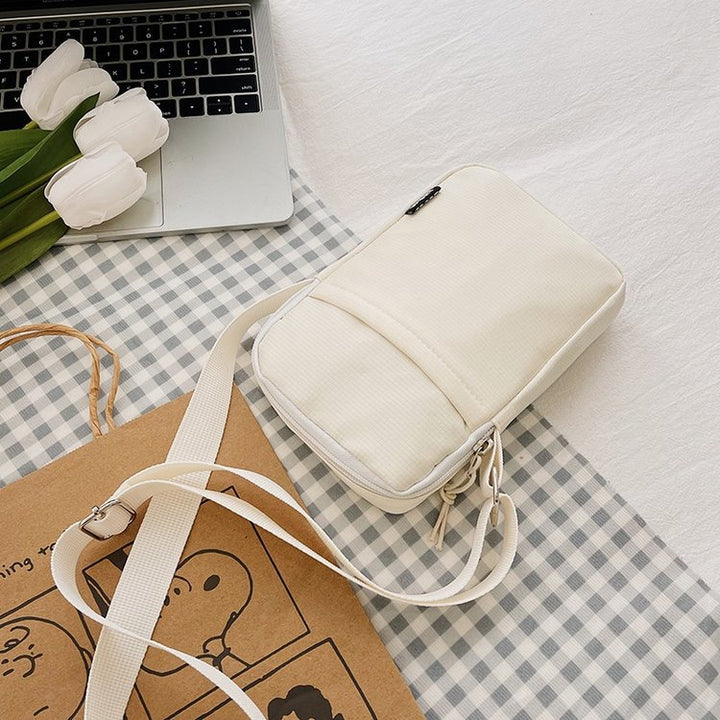 Corduroy Crossbody Phone Pouch Bag with Adjustable Strap Bowlift