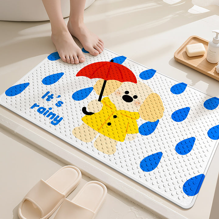 Playful Dog-Themed Bath Mat Bowlift