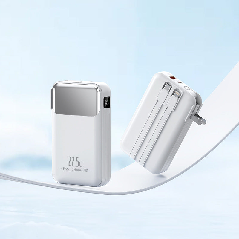 Portable fast charger with integrated socket Bowlift