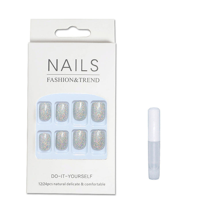 DIY Glitter Press-On Nails Bowlift