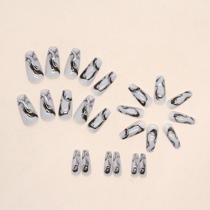 Marble Design Press-On Nail Extensions Bowlift
