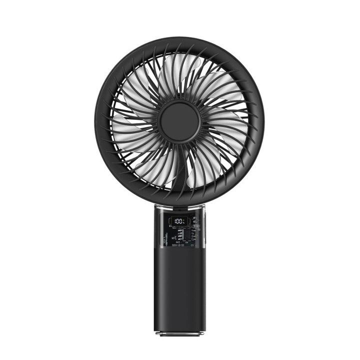 Women portable mini fan with digital display and variable speed control Bowlift