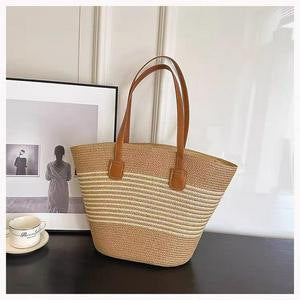 Trendy Woven Beach Bag Bowlift