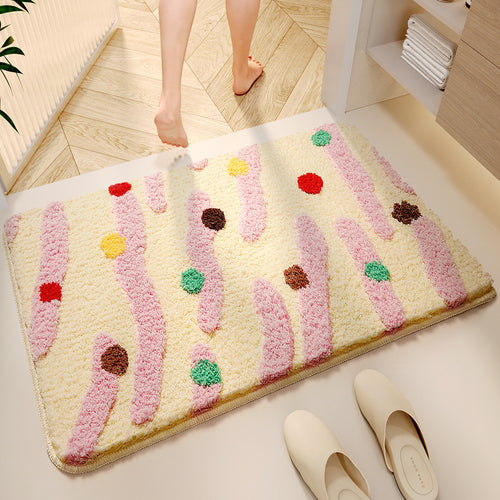 Decorative Plush Bath Mat Bowlift