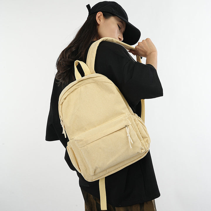 Cord Backpack with Practical Compartments Bowlift
