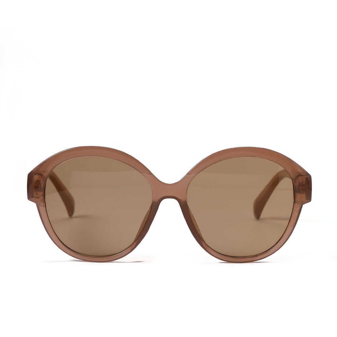 Women's round fashionable sunglasses with striking leopard pattern Bowlift