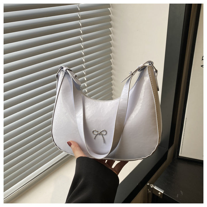Premium Glossy Faux Leather Hobo Bag Bowlift