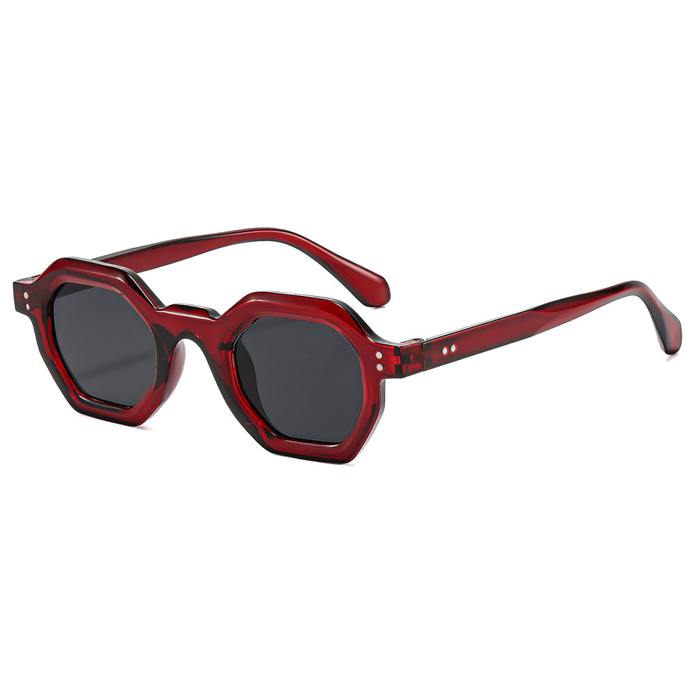 Women's octagonal sunglasses with stylish pattern and UV protection Bowlift