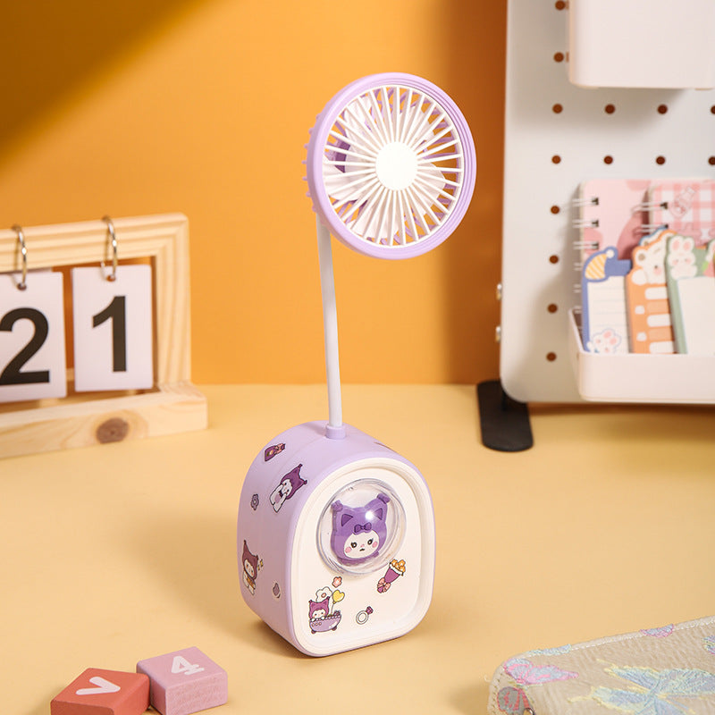 Unisex Creative Mini USB Fan with LED Light Bowlift