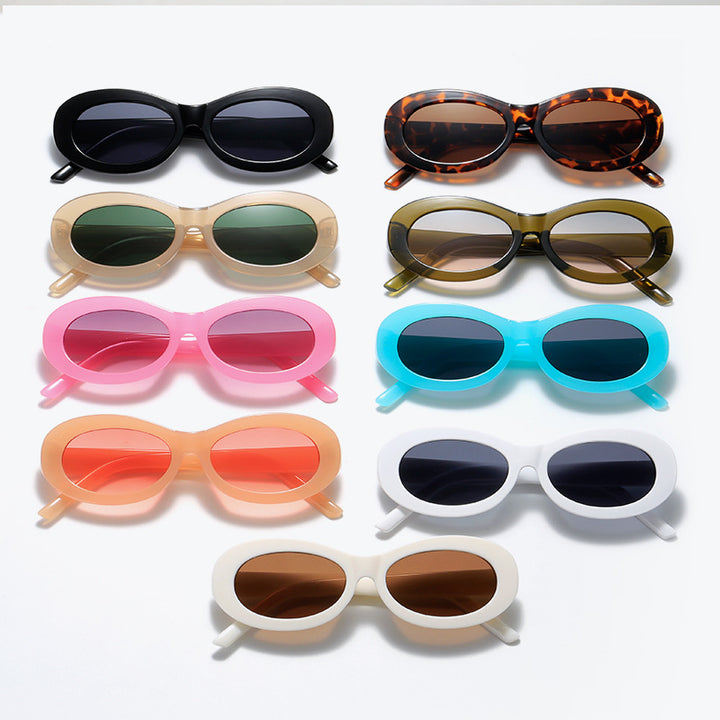Women’s fashionable oval sunglasses with UV protection and innovative design Bowlift