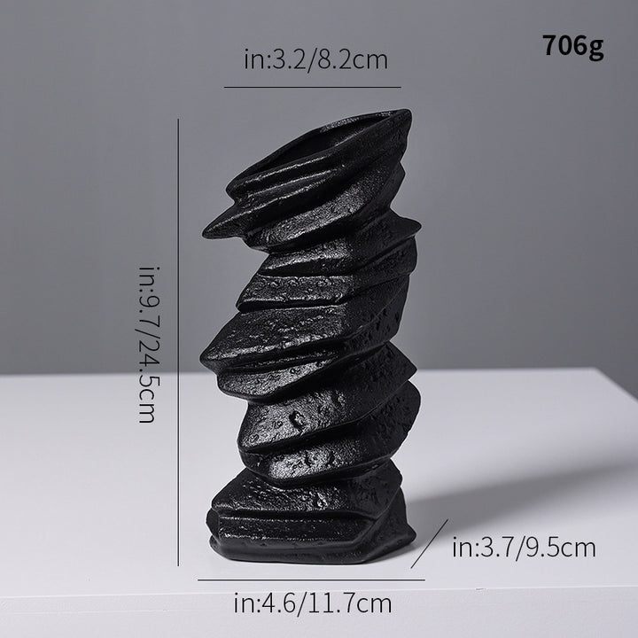 Abstract Textured Ceramic Sculpture Bowlift