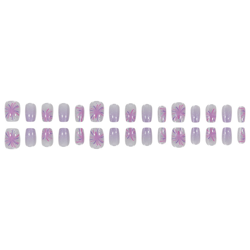 Floral Long Stiletto Press-On Nails Bowlift