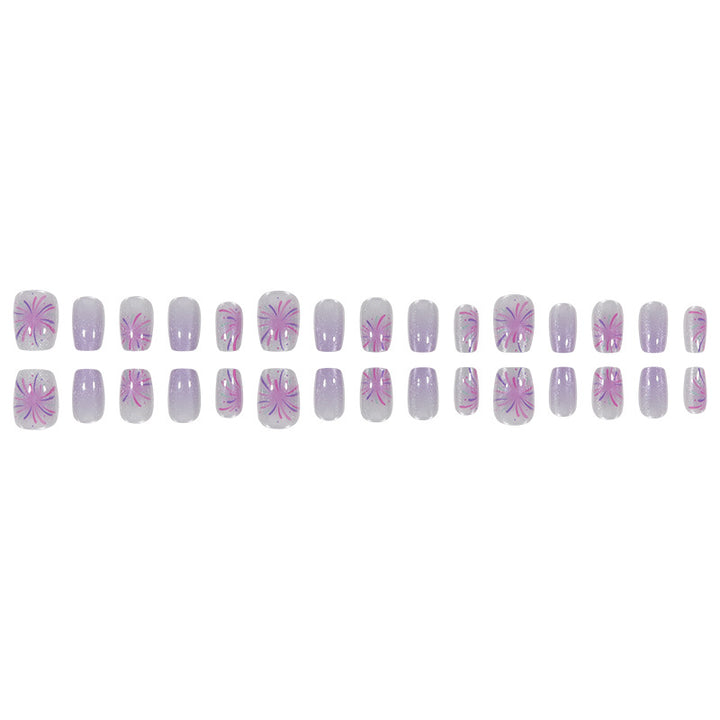 Floral Long Stiletto Press-On Nails Bowlift