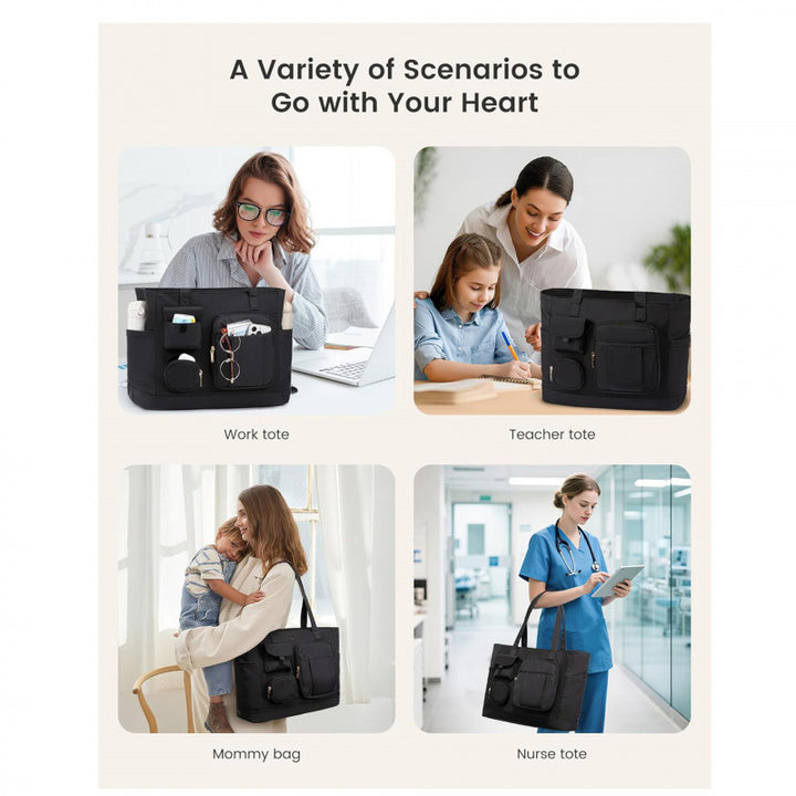 Multifunctional tote bag with multiple compartments Bowlift