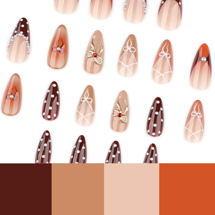 Artful stiletto nails in elegant design Bowlift