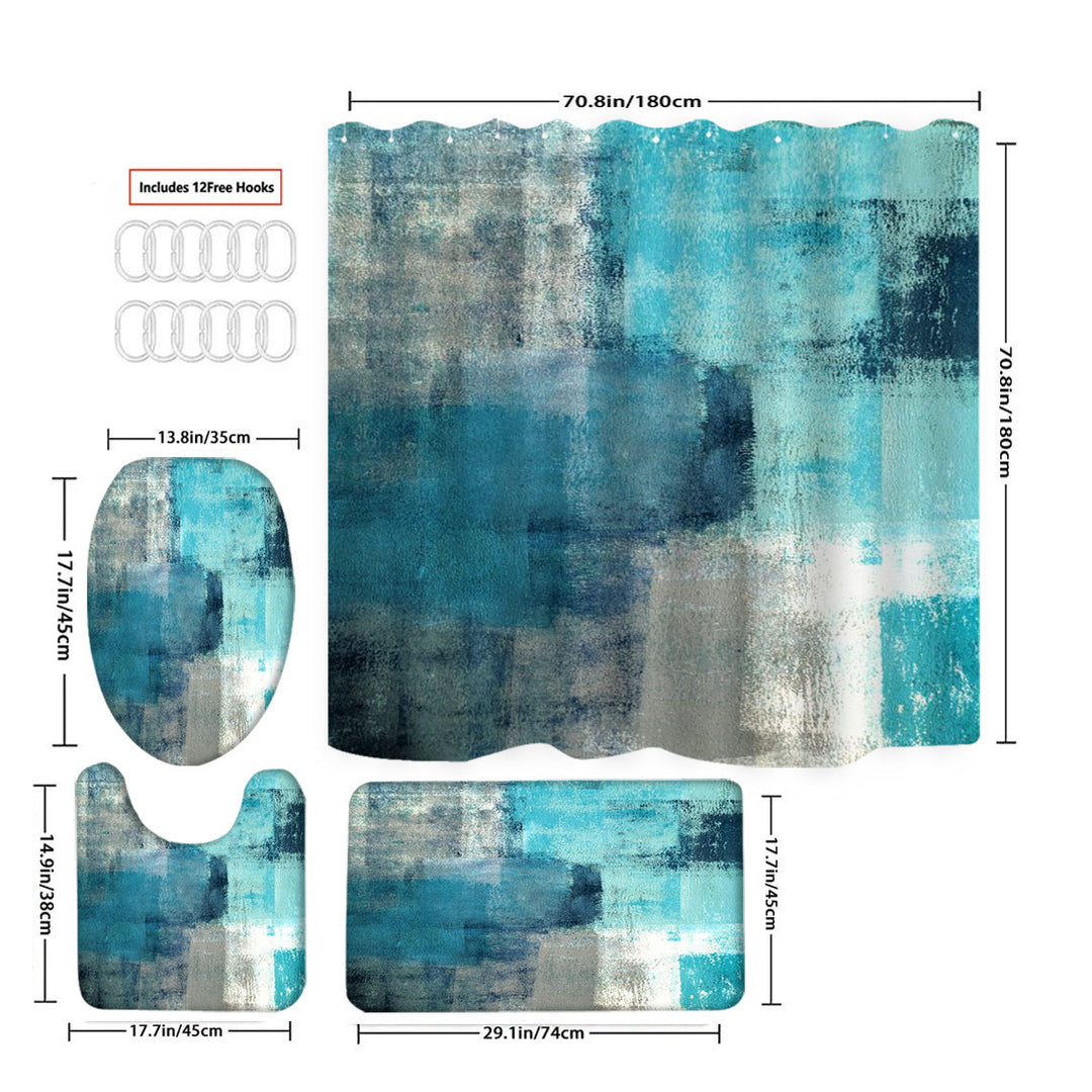 Scenic Beach-Themed Shower Curtain Bowlift