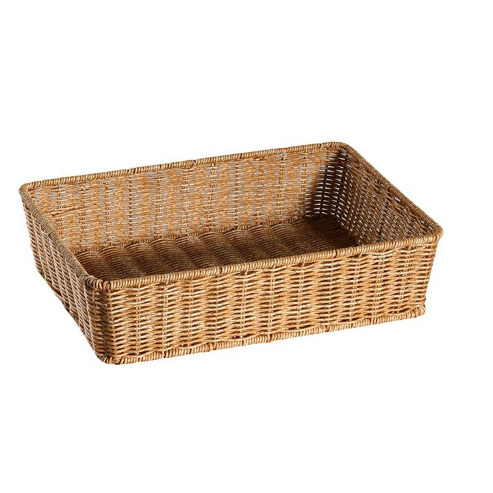 Handcrafted Rectangular Woven Storage Basket Bowlift