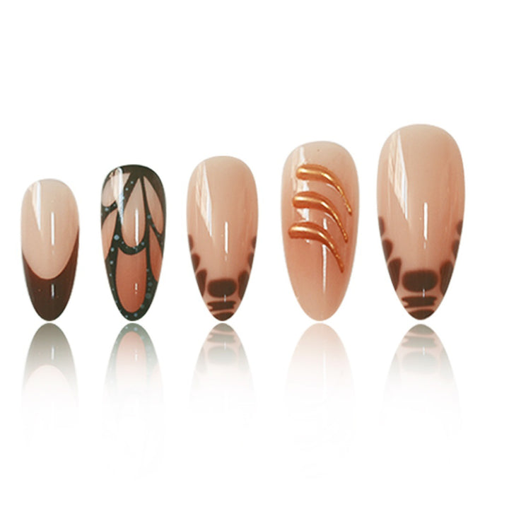 Designer Artistic Press-On Nail Extensions Bowlift