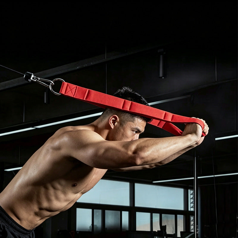 Heavy-duty D-ring dual-loop lifting strap for fitness and physical therapy Bowlift