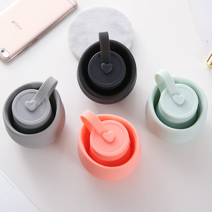 Ladies Foldable Silicone Drinking Bottle with Secure Closure Bowlift